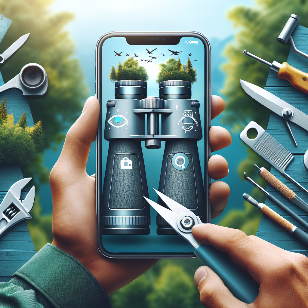 Fernglas-Nutzung im Freien